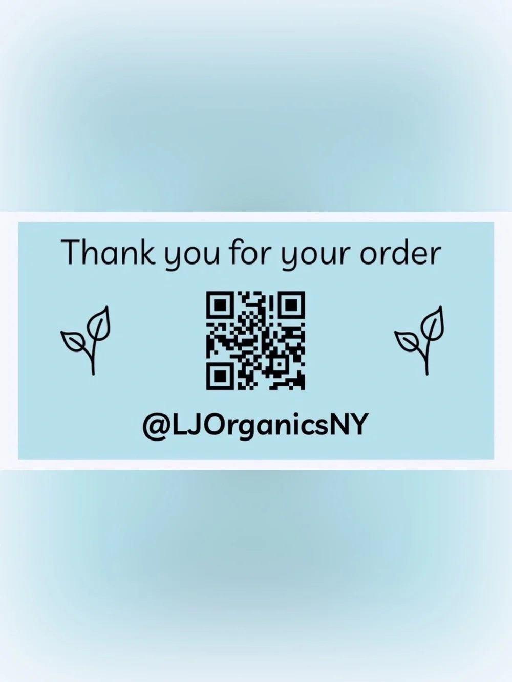 50 CUSTOM STICKERS - 2” x 1” - “THANK YOU FOR YOUR ORDER” - W/ CLOSET NAME & QR